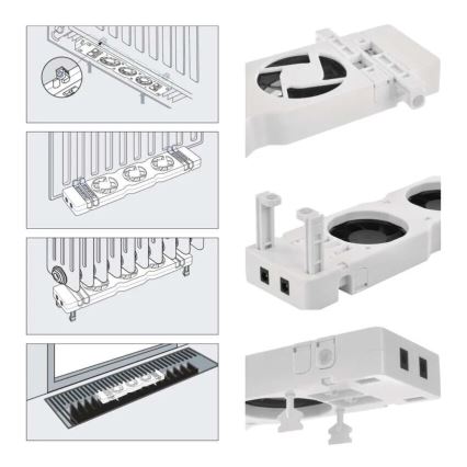 Expansion set for radiator fan 5V white