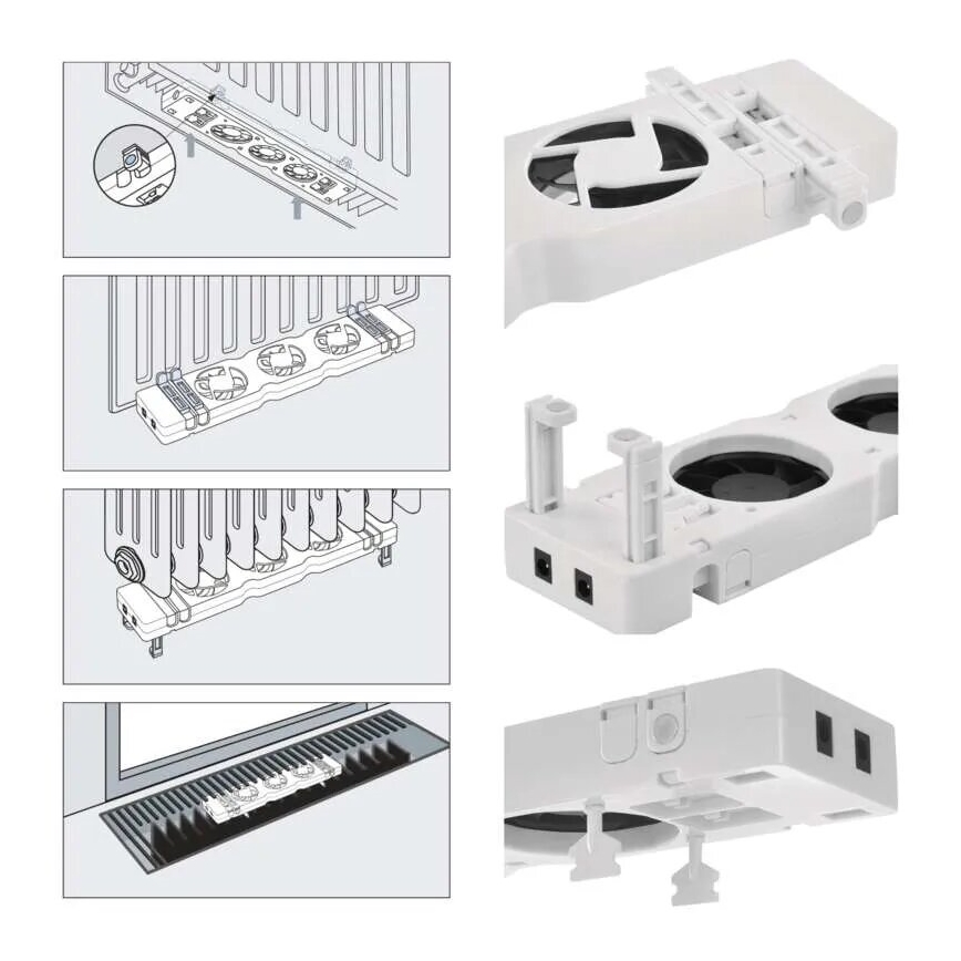 Expansion set for radiator fan 5V white