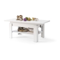 Extendable coffee table with lift-top ROY 130/170x65 cm white