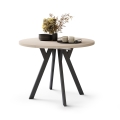 Extendable Dining Table ARTUR Beige/Black