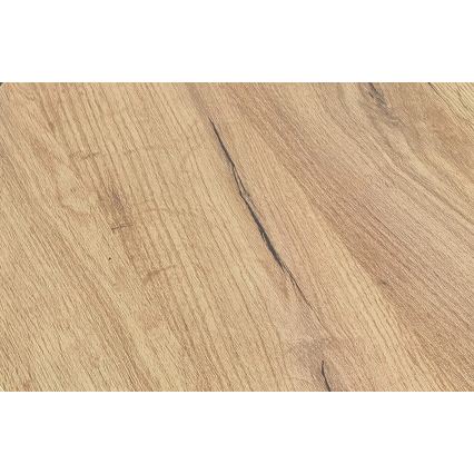 Extendable dining table CENTRO 100/140 x 77 cm craft oak/black