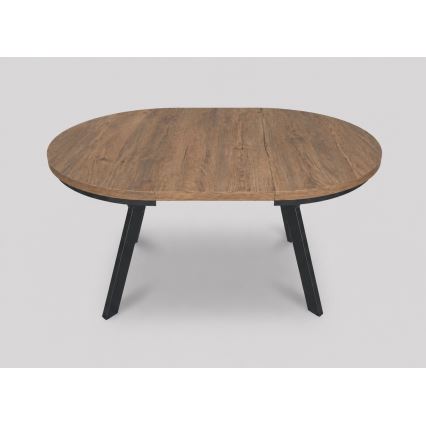 Extendable dining table CENTRO 100/140x77 cm Lefkas oak/black