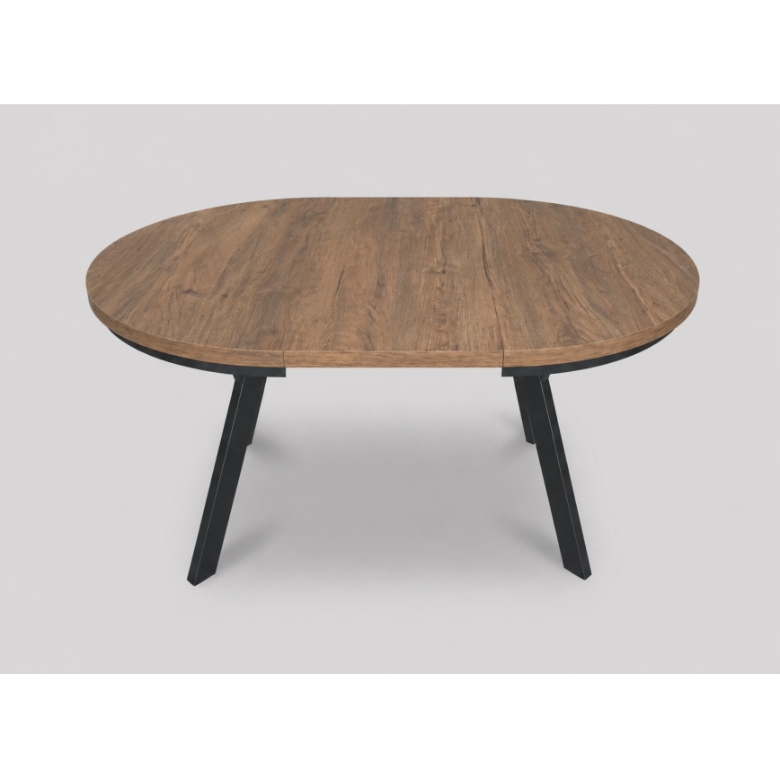 Extendable dining table CENTRO 100/140x77 cm Lefkas oak/black