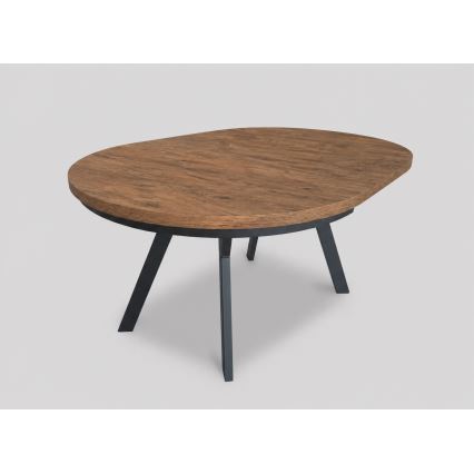 Extendable dining table CENTRO 100/140x77 cm Lefkas oak/black