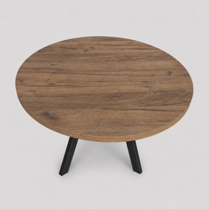 Extendable dining table CENTRO 100/140x77 cm Lefkas oak/black