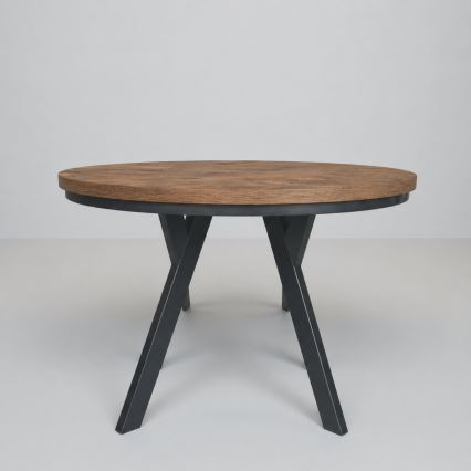 Extendable dining table CENTRO 100/140x77 cm Lefkas oak/black