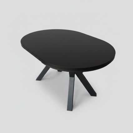 Extendable dining table CONVI 100/140x73 cm black