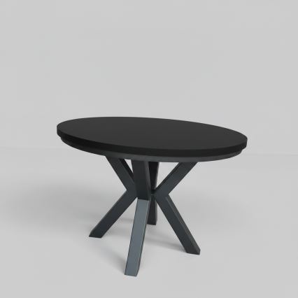 Extendable dining table CONVI 100/140x73 cm black