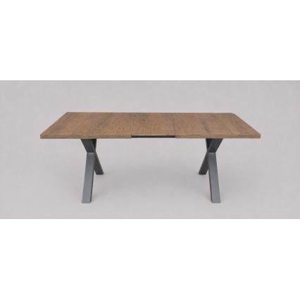 Extendable dining table DOMO 150/190 x 80 cm Lefkas oak/black