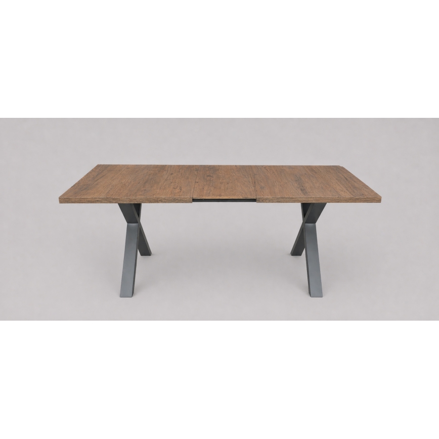 Extendable dining table DOMO 150/190 x 80 cm Lefkas oak/black