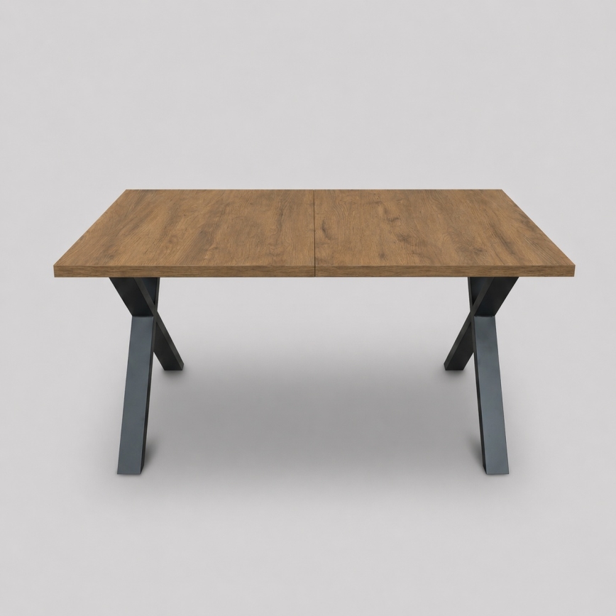 Extendable dining table DOMO 150/190 x 80 cm Lefkas oak/black