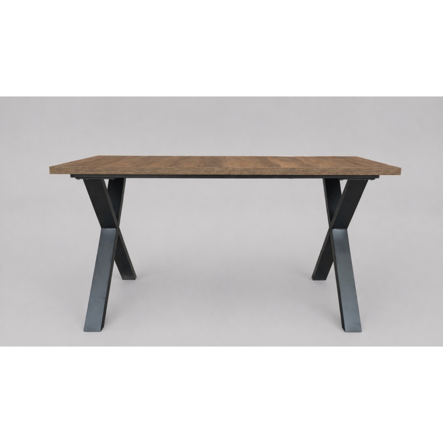 Extendable dining table DOMO 150/190 x 80 cm Lefkas oak/black