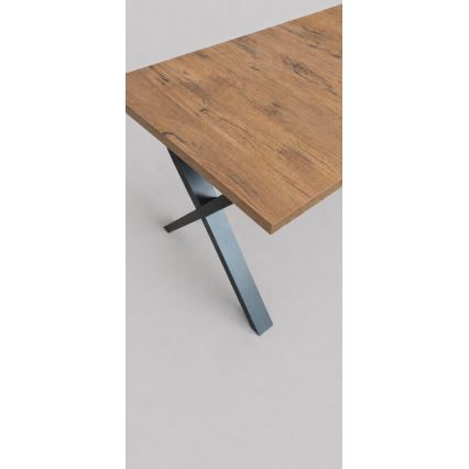 Extendable dining table DOMO 150/190 x 80 cm Lefkas oak/black