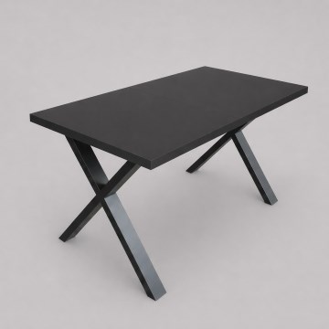 Extendable Dining Table DOMO 150/190x80 cm Black
