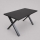 Extendable Dining Table DOMO 150/190x80 cm Black
