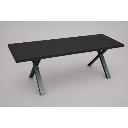 Extendable Dining Table DOMO 150/190x80 cm Black