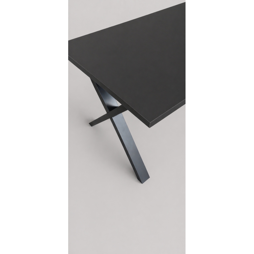 Extendable Dining Table DOMO 150/190x80 cm Black