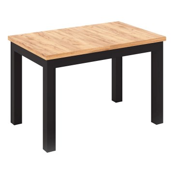 Extendable dining table DOO 120/160x75 cm artisan oak/black