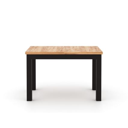 Extendable dining table DOO 120/160x75 cm artisan oak/black