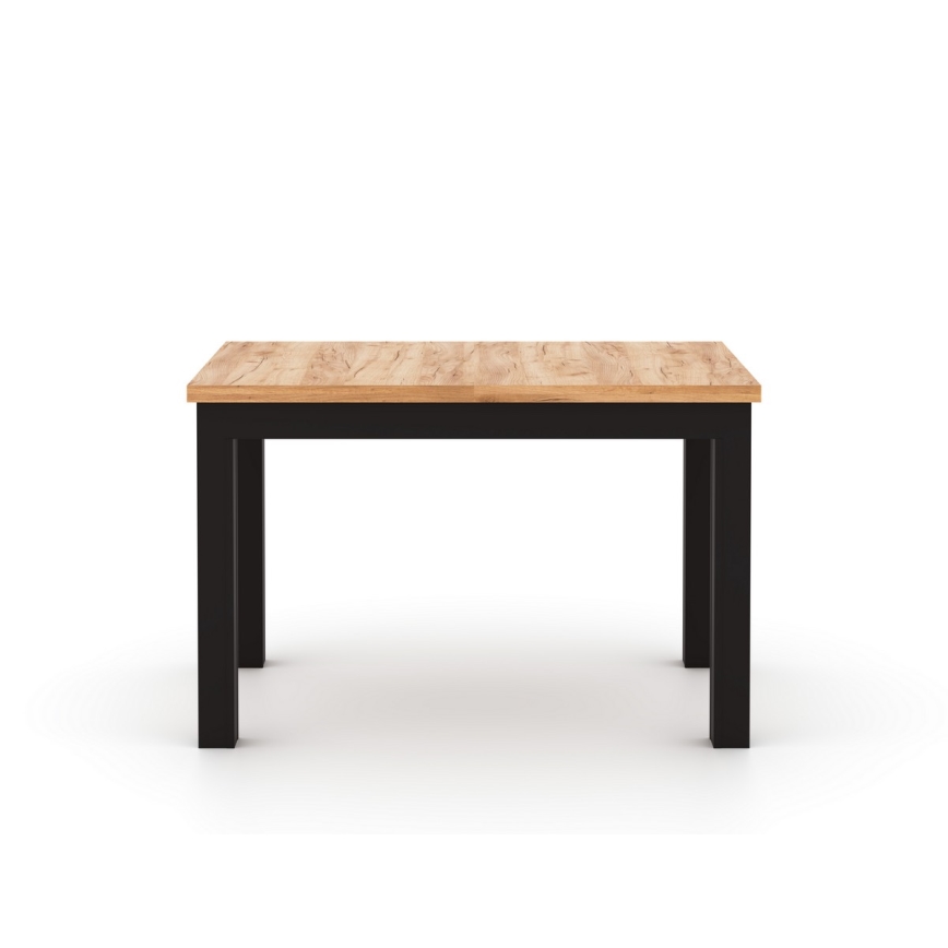 Extendable dining table DOO 120/160x75 cm artisan oak/black