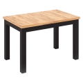 Extendable dining table DOO 120/160x75 cm craft oak/black
