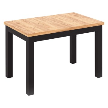 Extendable dining table DOO 120/160x75 cm craft oak/black