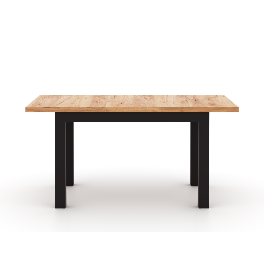 Extendable dining table DOO 120/160x75 cm craft oak/black
