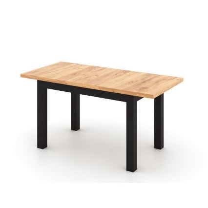 Extendable dining table DOO 120/160x75 cm craft oak/black
