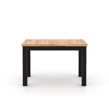 Extendable dining table DOO 120/160x75 cm craft oak/black