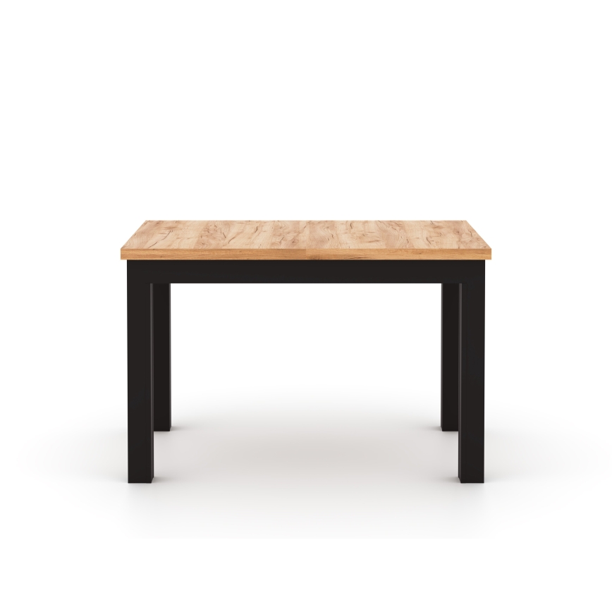 Extendable dining table DOO 120/160x75 cm craft oak/black