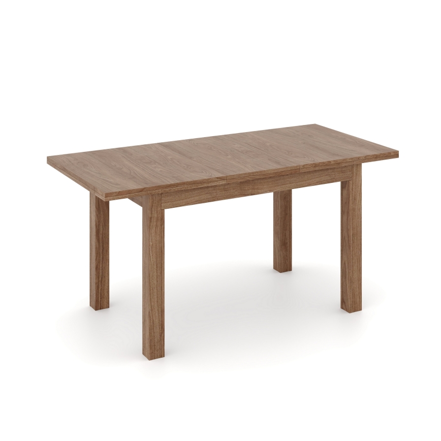 Extendable dining table DOO 120/160x75 cm light walnut