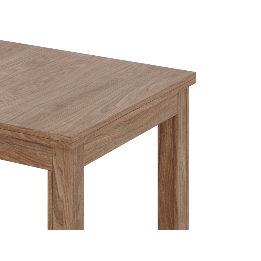Extendable dining table DOO 120/160x75 cm light walnut