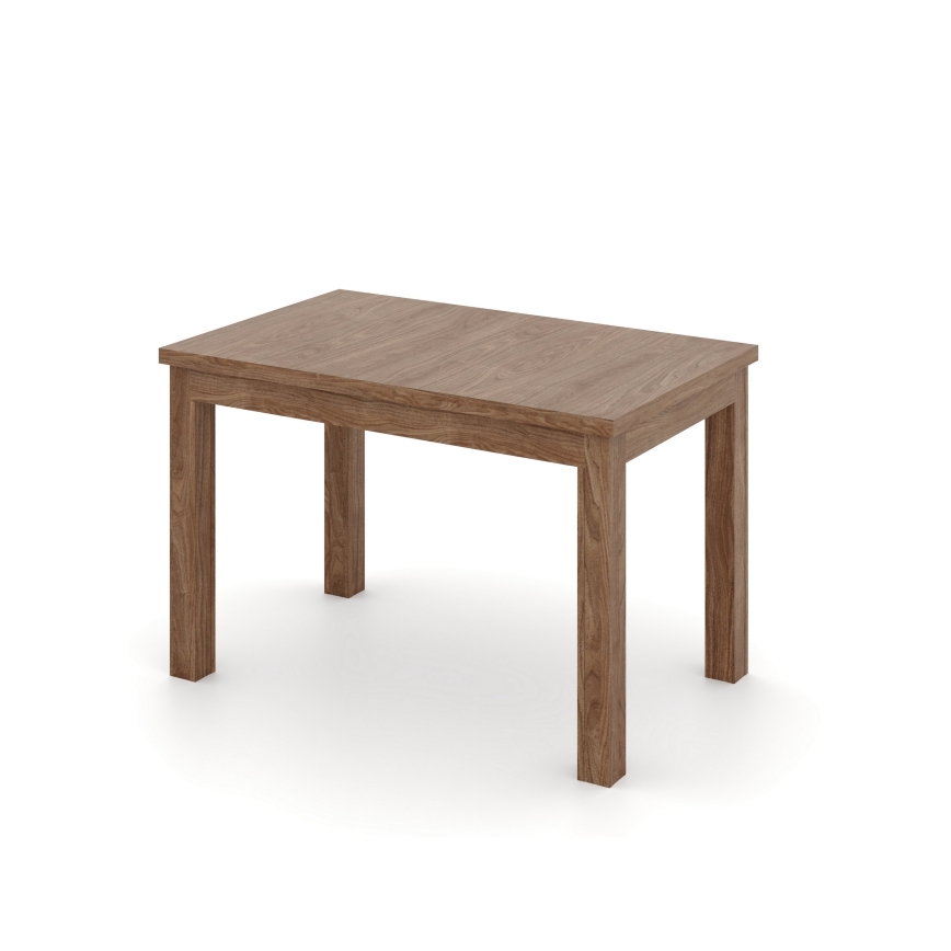 Extendable dining table DOO 120/160x75 cm light walnut