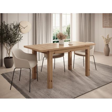 Extendable dining table DOO 120/160x75 cm oak artisan