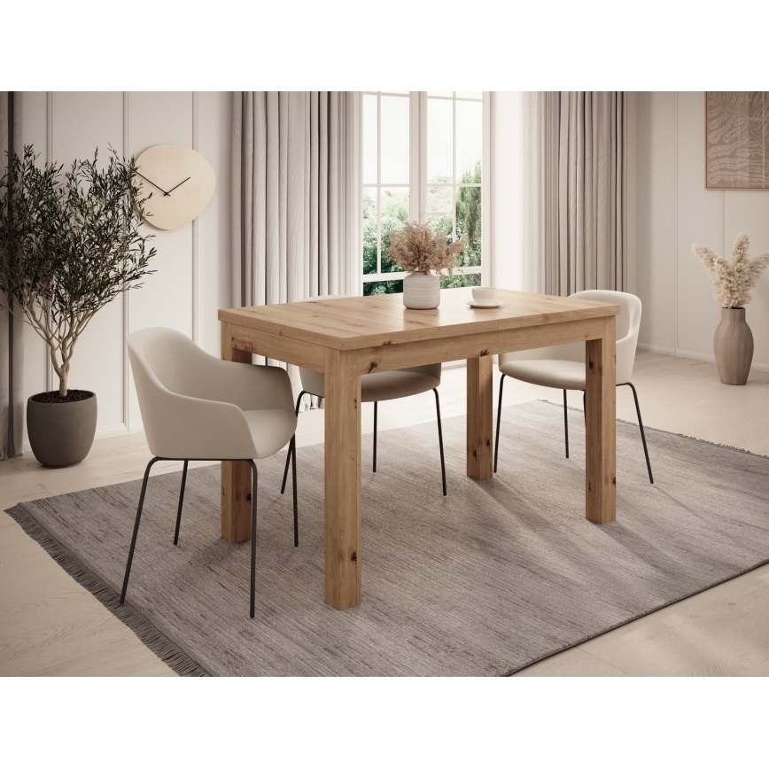 Extendable dining table DOO 120/160x75 cm oak artisan