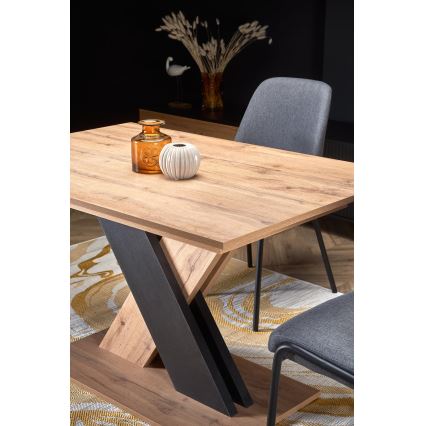 Extendable dining table DROM 130/175x85 cm Wotan oak/black