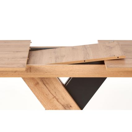 Extendable dining table DROM 130/175x85 cm Wotan oak/black