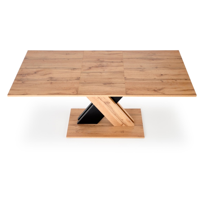 Extendable dining table DROM 130/175x85 cm Wotan oak/black