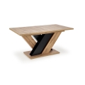 Extendable dining table DROM 160/200x90 cm Wotan oak/black