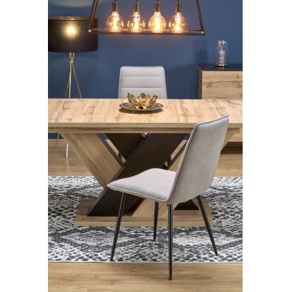 Extendable dining table DROM 160/200x90 cm Wotan oak/black