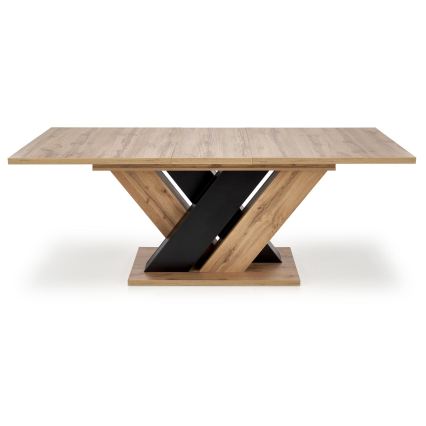 Extendable dining table DROM 160/200x90 cm Wotan oak/black