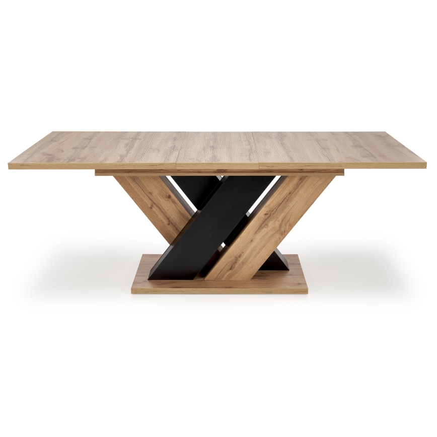 Extendable dining table DROM 160/200x90 cm Wotan oak/black