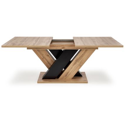 Extendable dining table DROM 160/200x90 cm Wotan oak/black