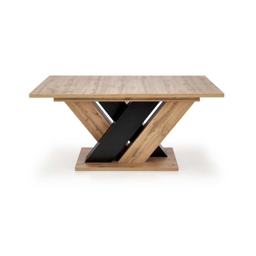 Extendable dining table DROM 160/200x90 cm Wotan oak/black