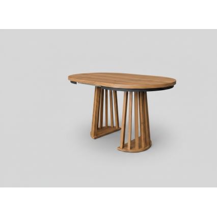 Extendable dining table NEXUS 100/140x77 cm Lefkas oak/black