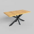Extendable dining table SAMLE 150/190 x 80 cm Craft Oak/Black