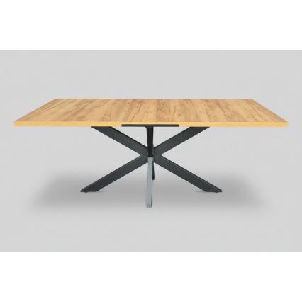 Extendable dining table SAMLE 150/190 x 80 cm Craft Oak/Black