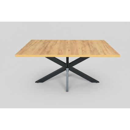 Extendable dining table SAMLE 150/190 x 80 cm Craft Oak/Black