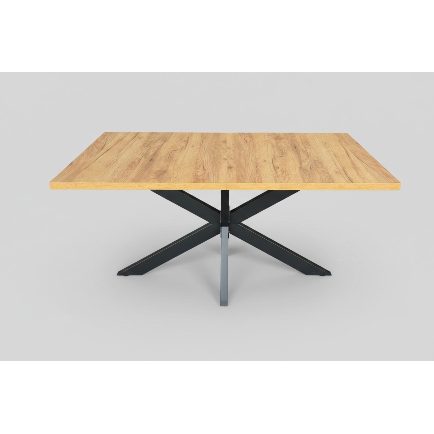 Extendable dining table SAMLE 150/190 x 80 cm Craft Oak/Black