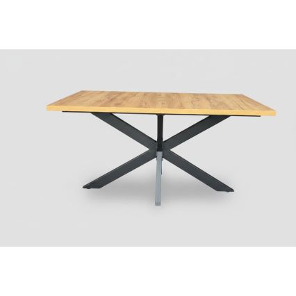 Extendable dining table SAMLE 150/190 x 80 cm Craft Oak/Black